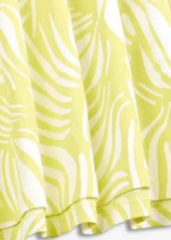 bonprix bonprix Falda de punto de algodón elástico amarillo cítrico-blanco lana Best