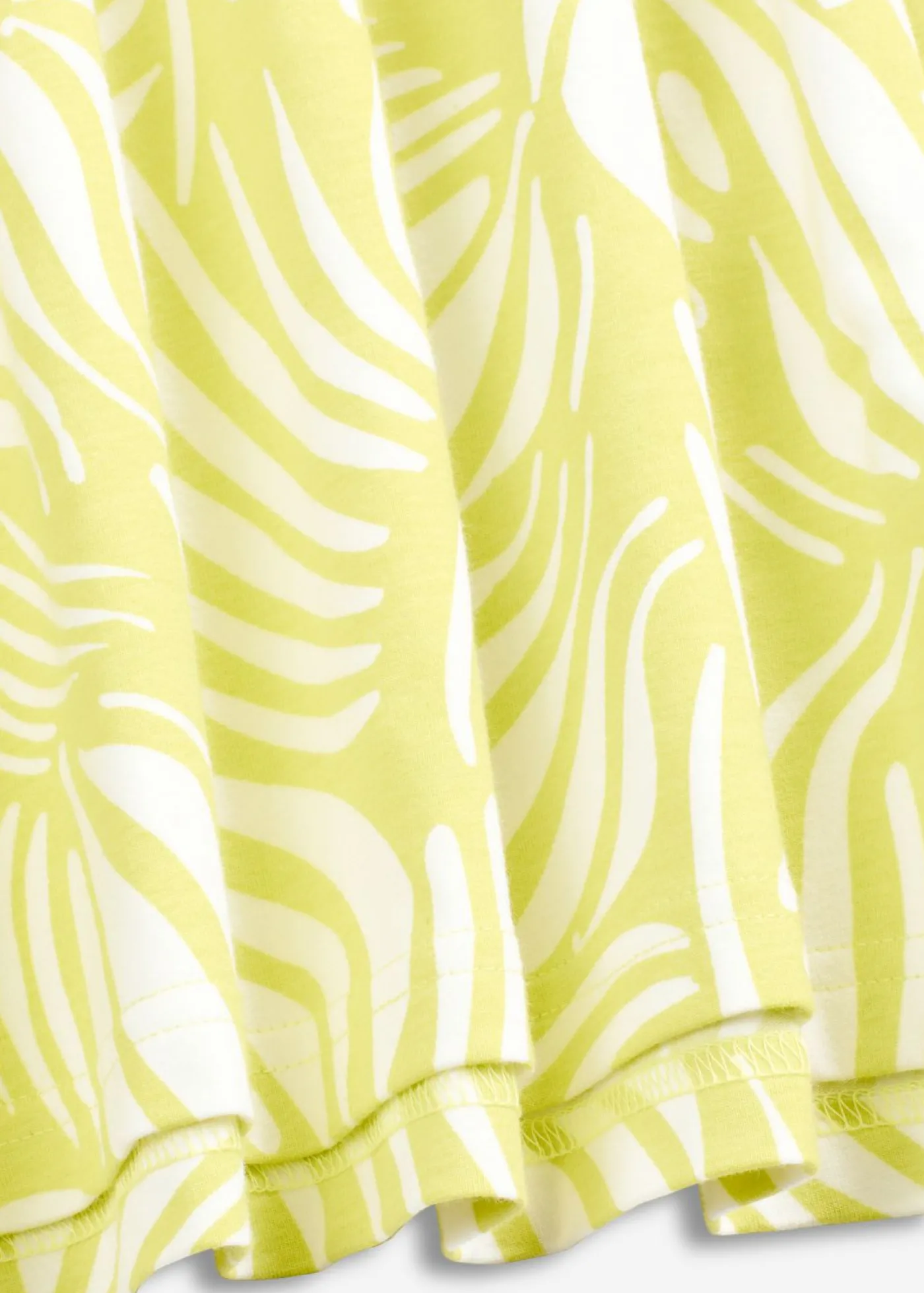 bonprix bonprix Falda de punto de algodón elástico amarillo cítrico-blanco lana Best