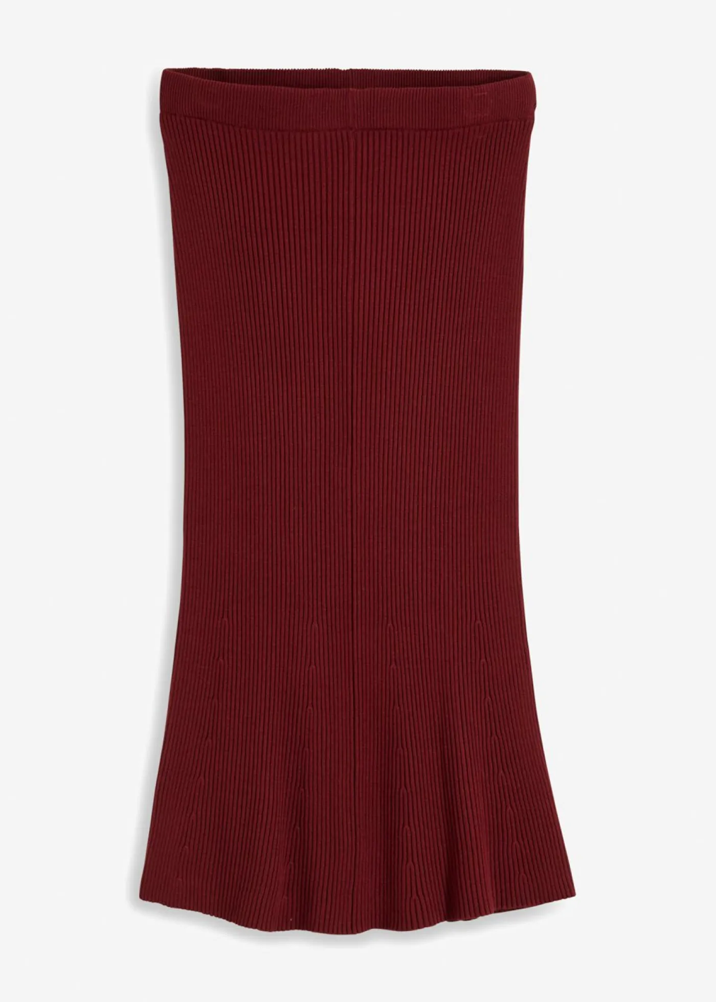 bonprix bonprix Falda de punto de canalé de mezcla de viscosa Rojo rubí Online