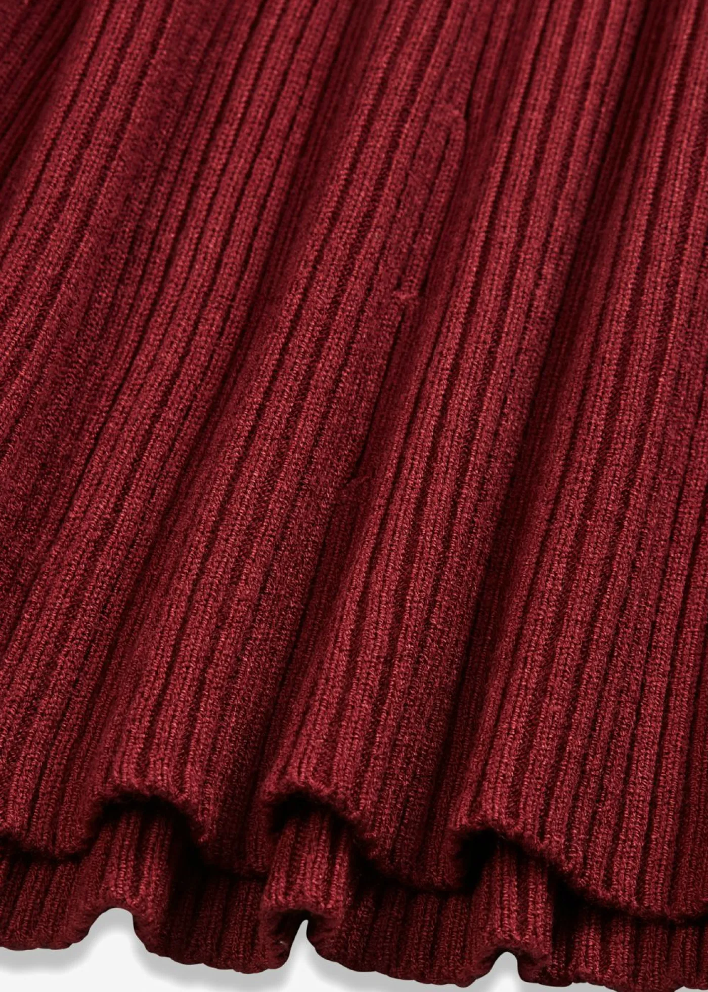 bonprix bonprix Falda de punto de canalé de mezcla de viscosa Rojo rubí Online