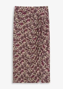 bonprix bonprix Falda de punto de mezcla de viscosa fluida gris guijarro New