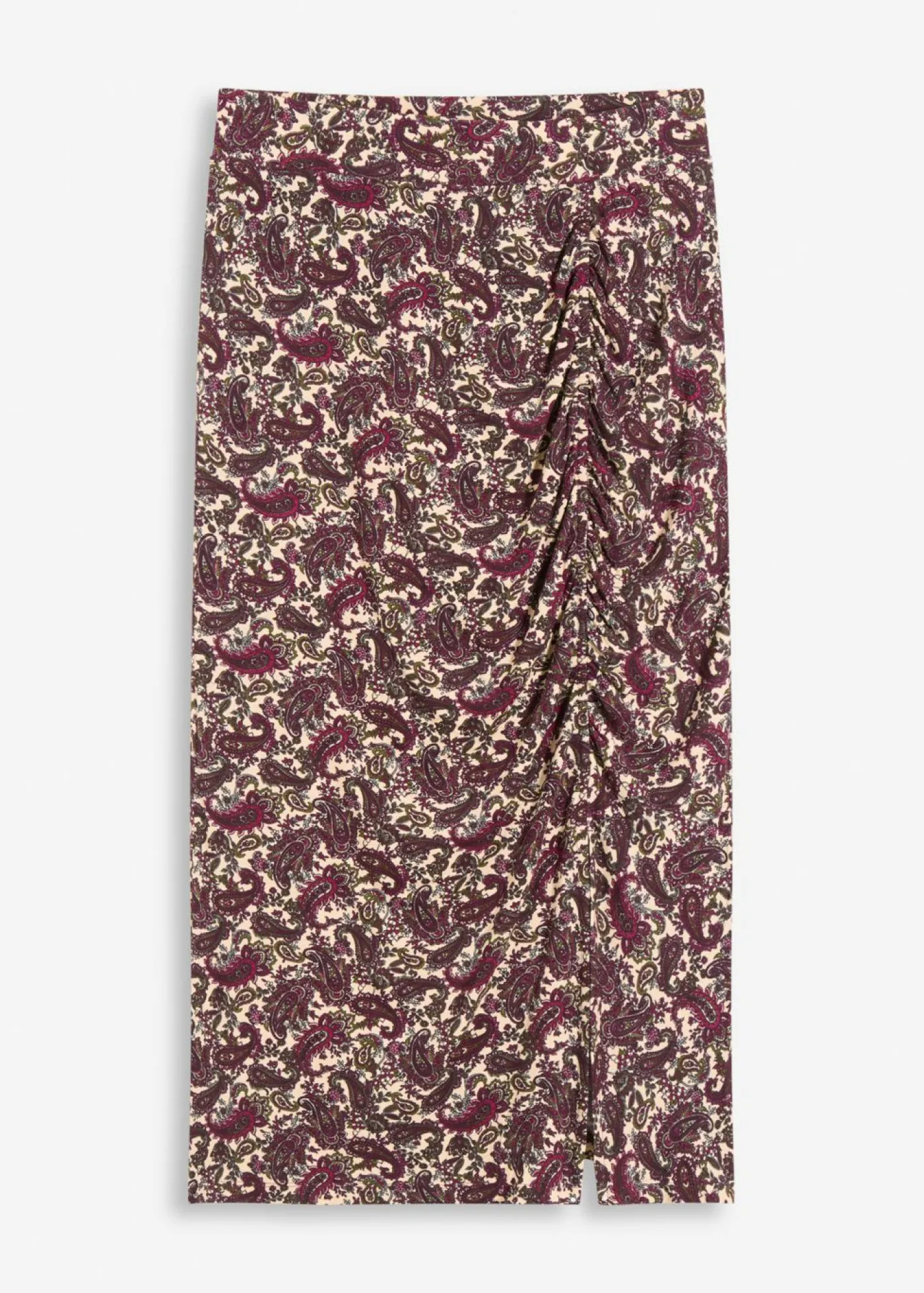 bonprix bonprix Falda de punto de mezcla de viscosa fluida gris guijarro New