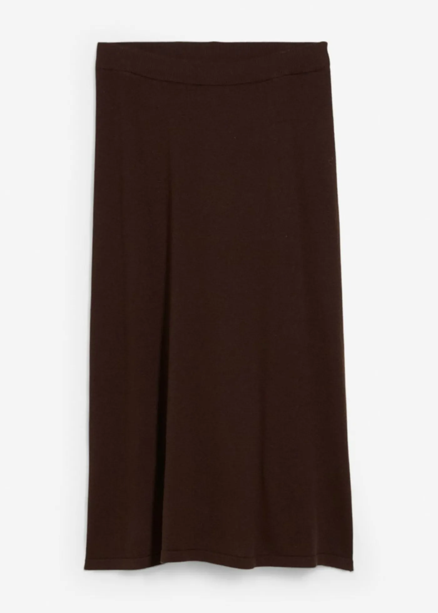 bonprix bonprix Falda de punto de mezcla de lana suave Marrón oscuro New