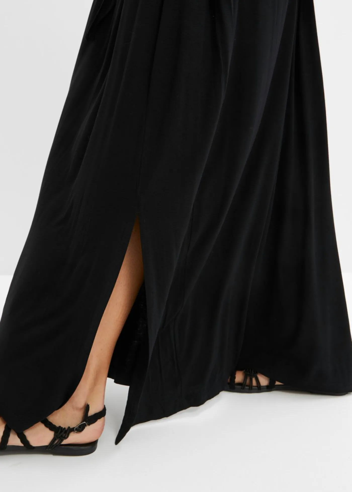 bonprix bonprix Falda de punto de viscosa Negro Outlet