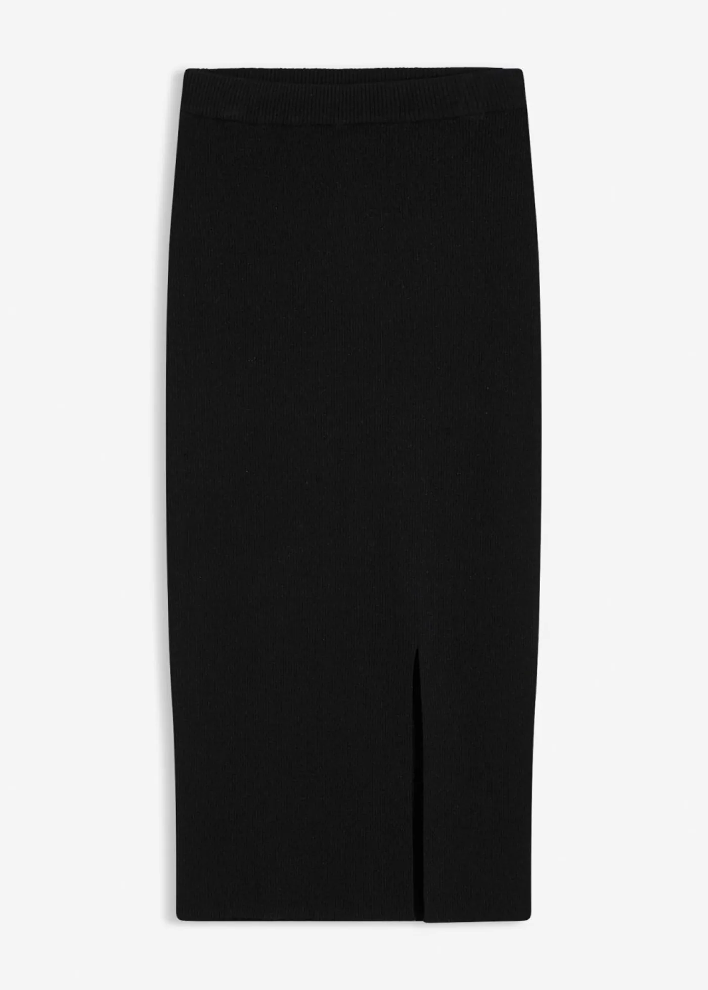 bonprix bonprix Falda de punto fino de mezcla de viscosa suave Negro New