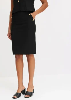 bonprix bonprix Falda ejecutiva Negro Clearance