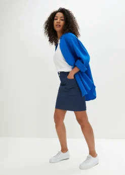 bonprix bonprix Falda elástica con licra Azul almirante New
