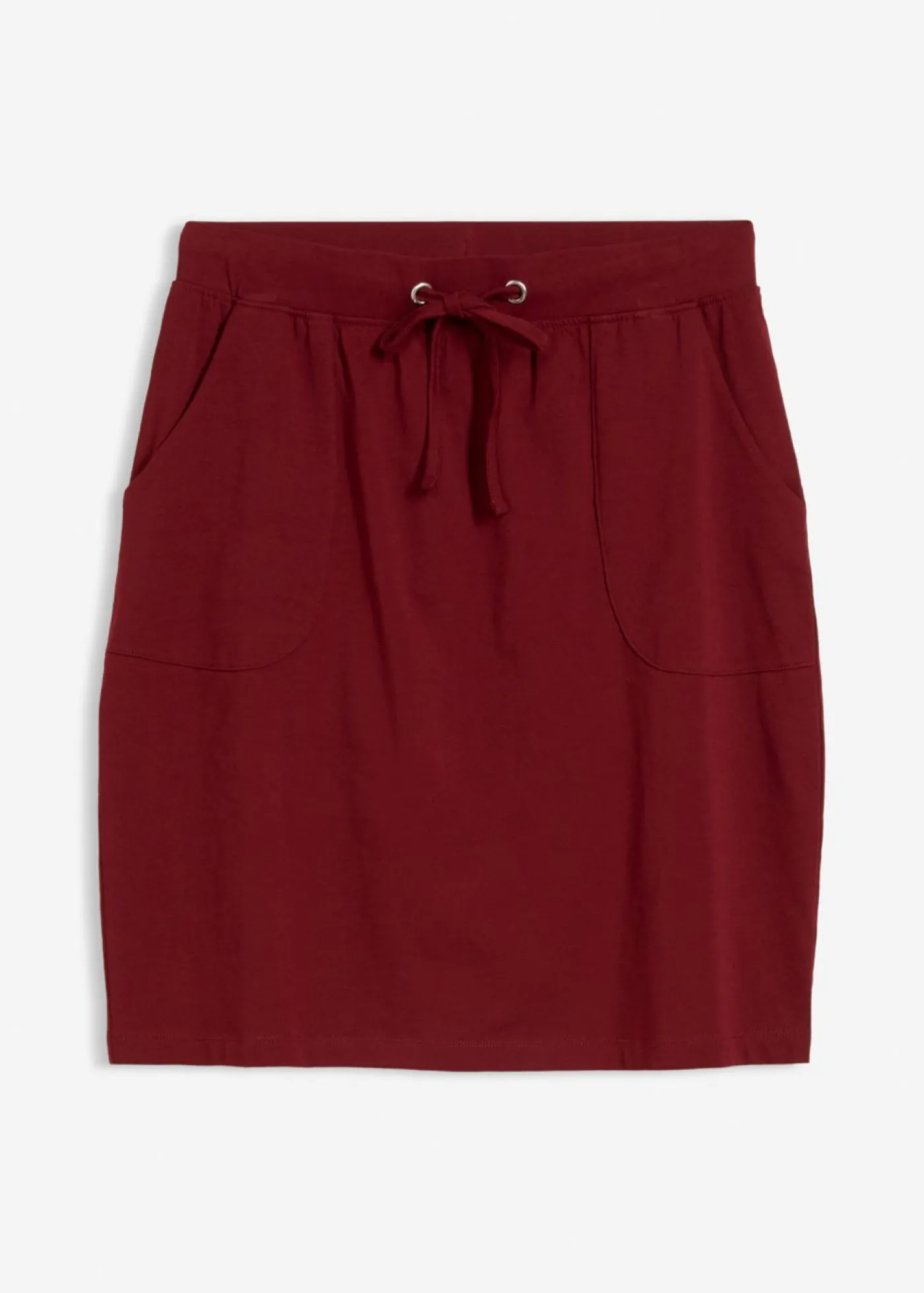 bonprix bonprix Falda elástica de algodón orgánico Rojo rubí Outlet