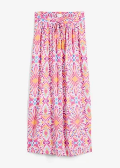 bonprix bonprix Falda laga de viscosa fluida Fucsia claro Sale
