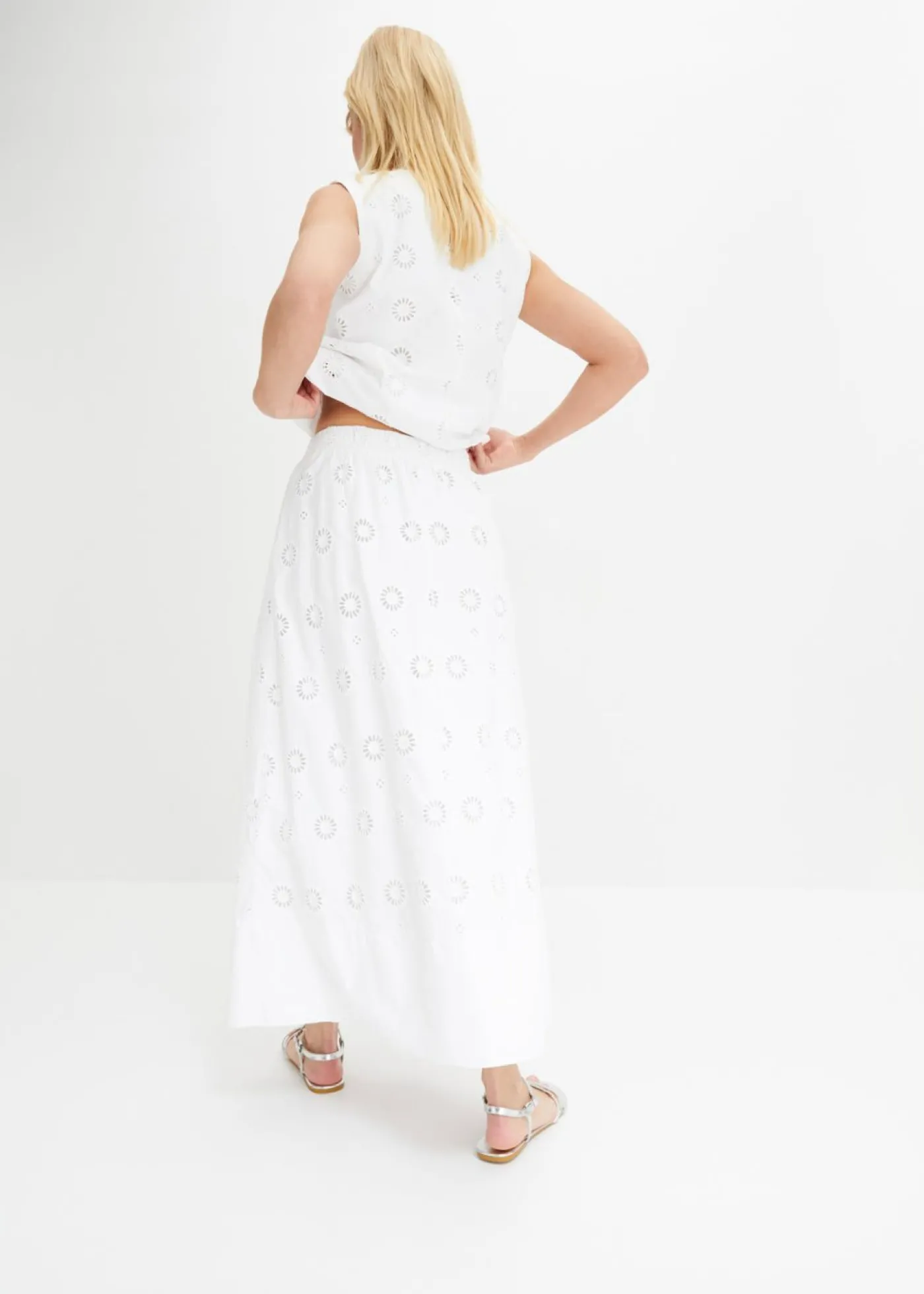 bonprix bonprix Falda larga Blanco Outlet