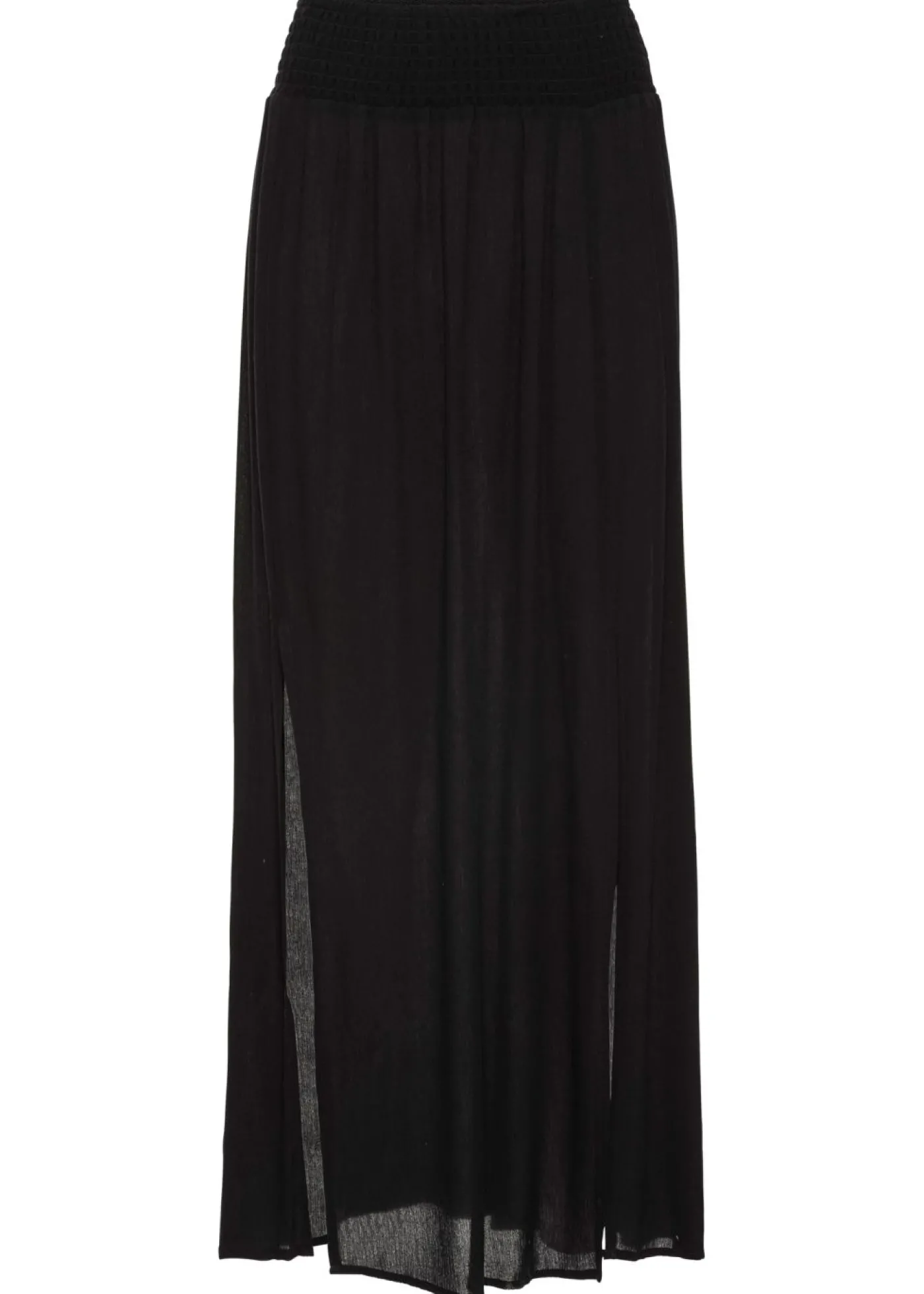 bonprix bonprix Falda larga de viscosa fluida Negro Online