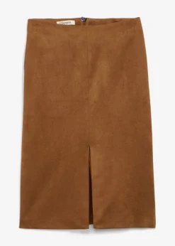 bonprix bonprix Falda lápiz marrón Online