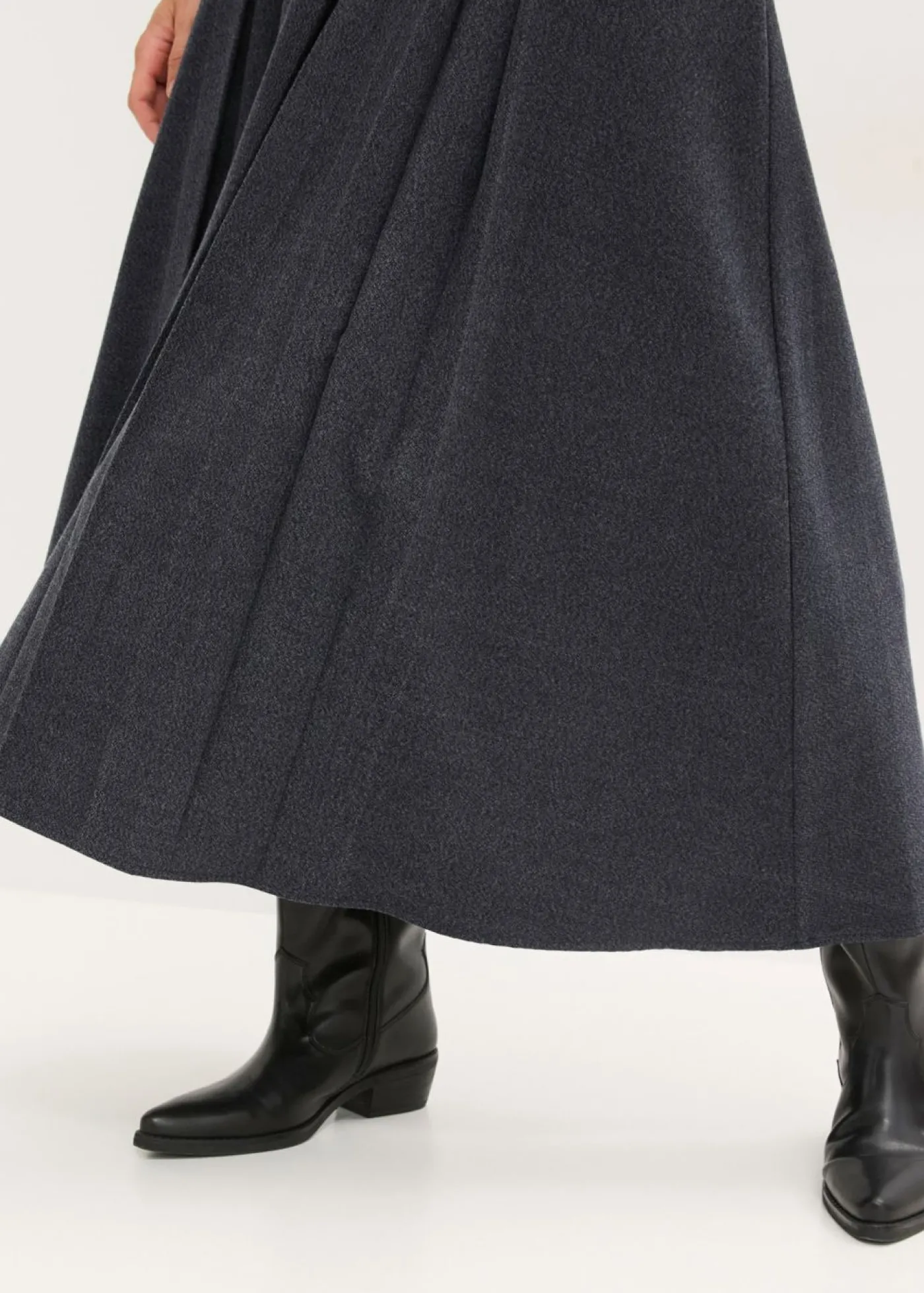 bonprix bonprix Falda midi Azul tinta jaspeado New