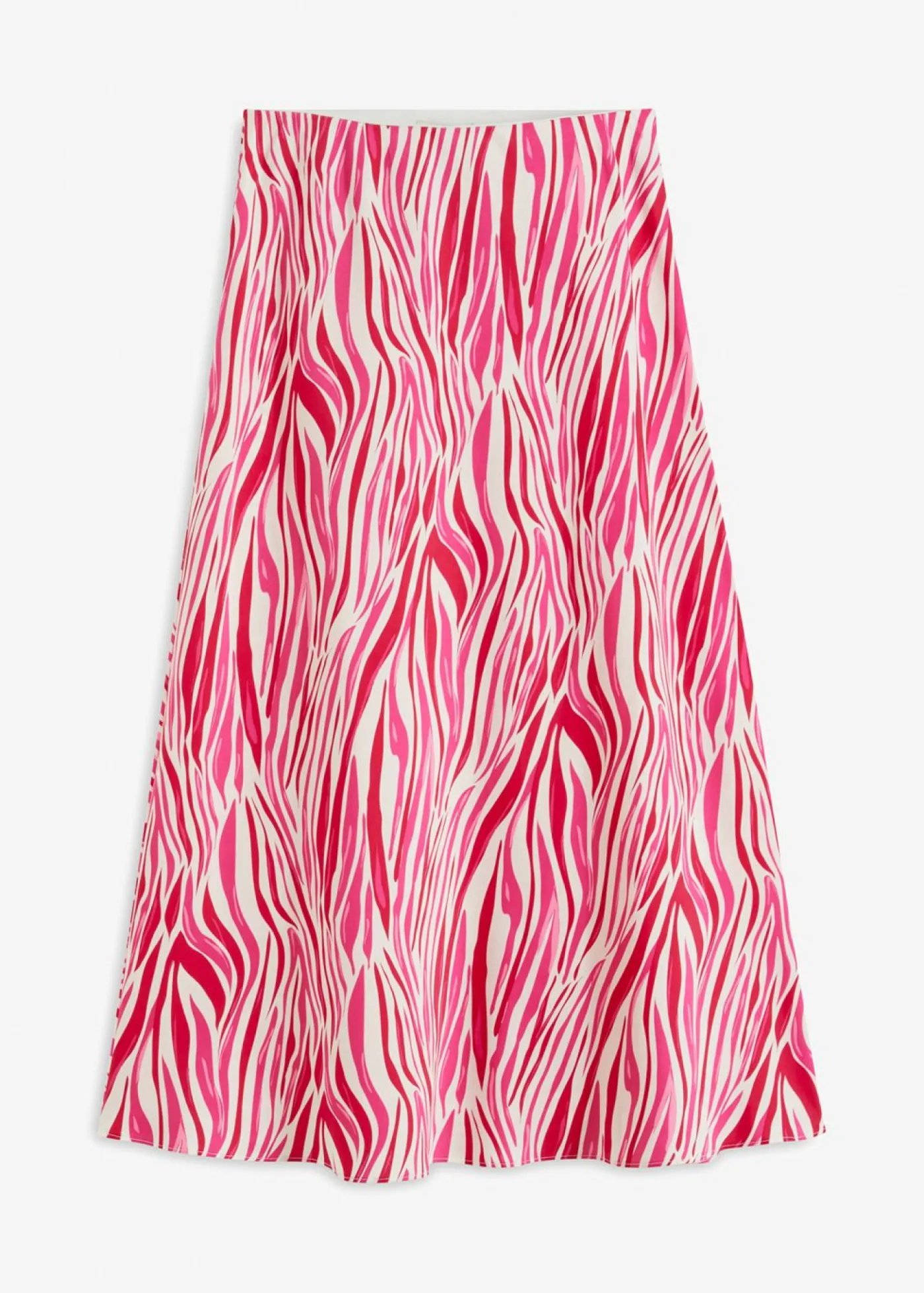 bonprix bonprix Falda midi con cintura cómoda crema-rosa caliente Outlet
