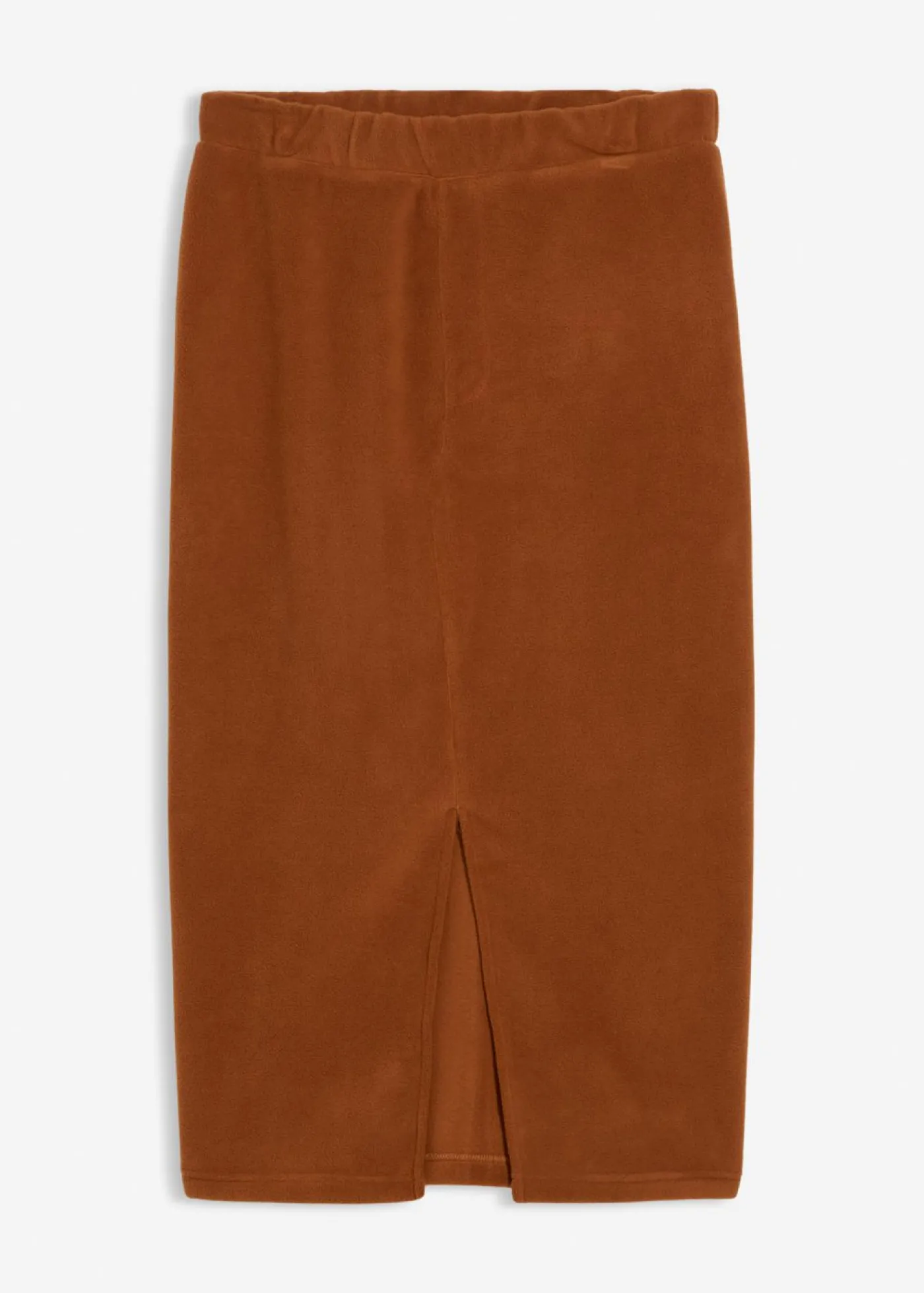bonprix bonprix Falda midi de forro polar marrón ladrillo Hot
