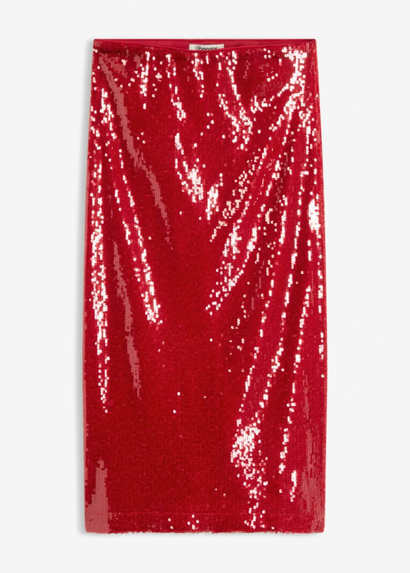 bonprix bonprix Falda midi de lentejuelas rojo cayena New