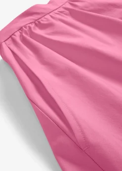 bonprix bonprix Falda midi de mezcla de algodón elástico Rosa Discount