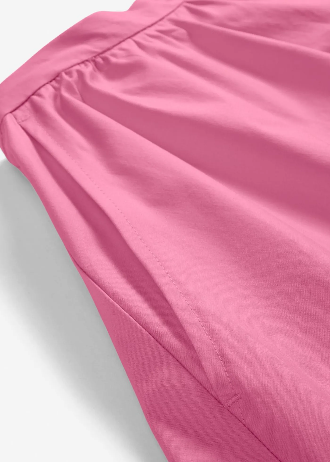 bonprix bonprix Falda midi de mezcla de algodón elástico Rosa Discount