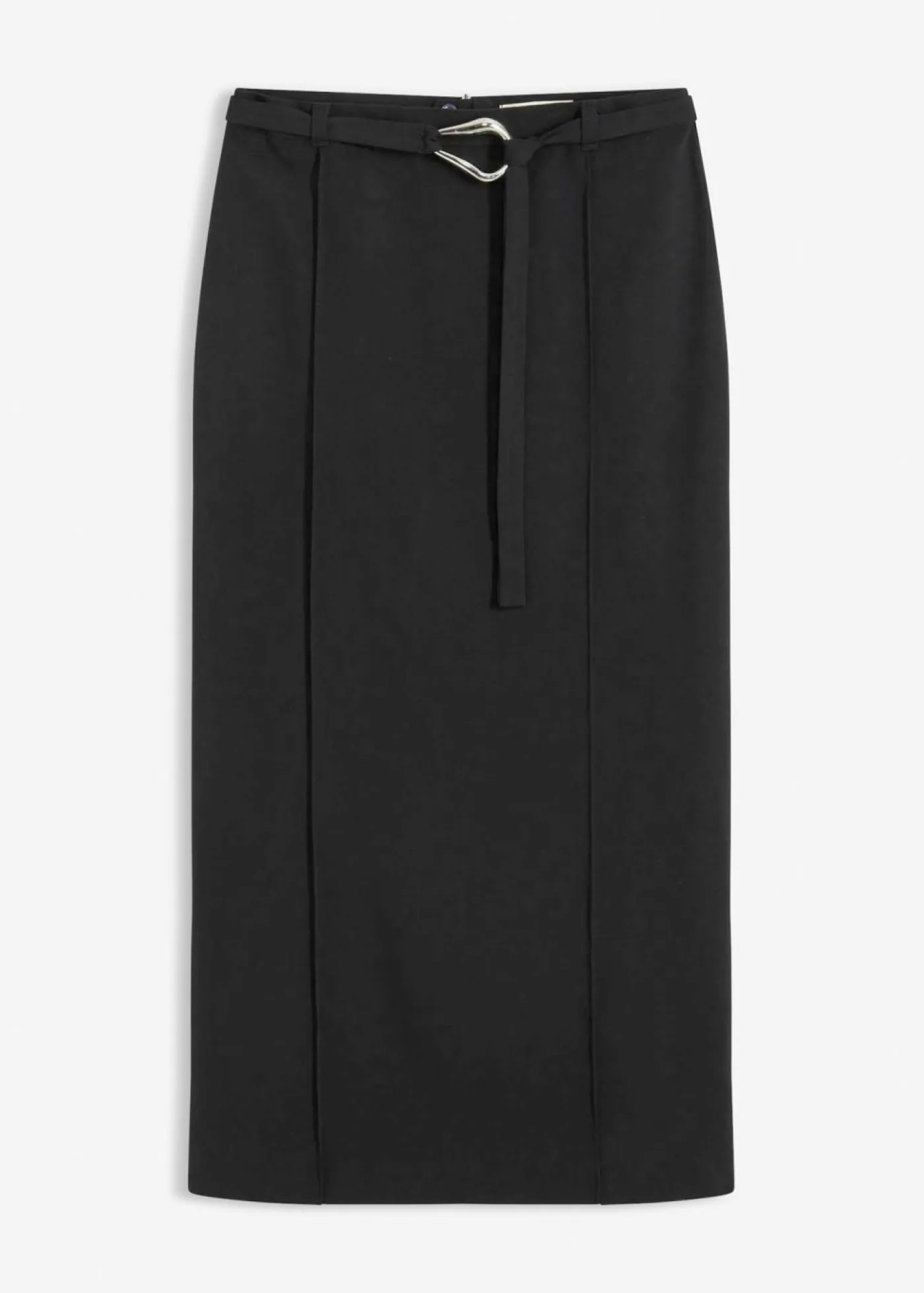 bonprix bonprix Falda midi de mezcla de viscosa Negro Best