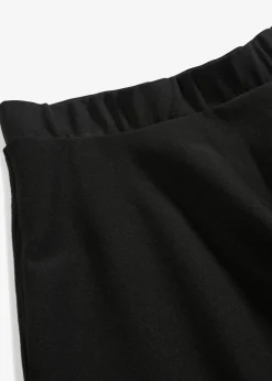 bonprix bonprix Falda midi de mezcla de viscosa, por la rodilla Negro Sale