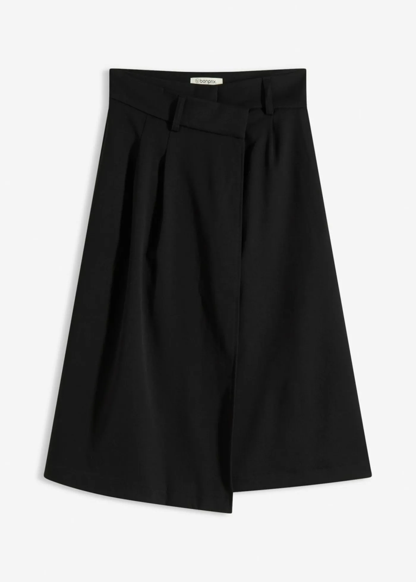 bonprix bonprix Falda midi de mezcla de viscosa Negro New