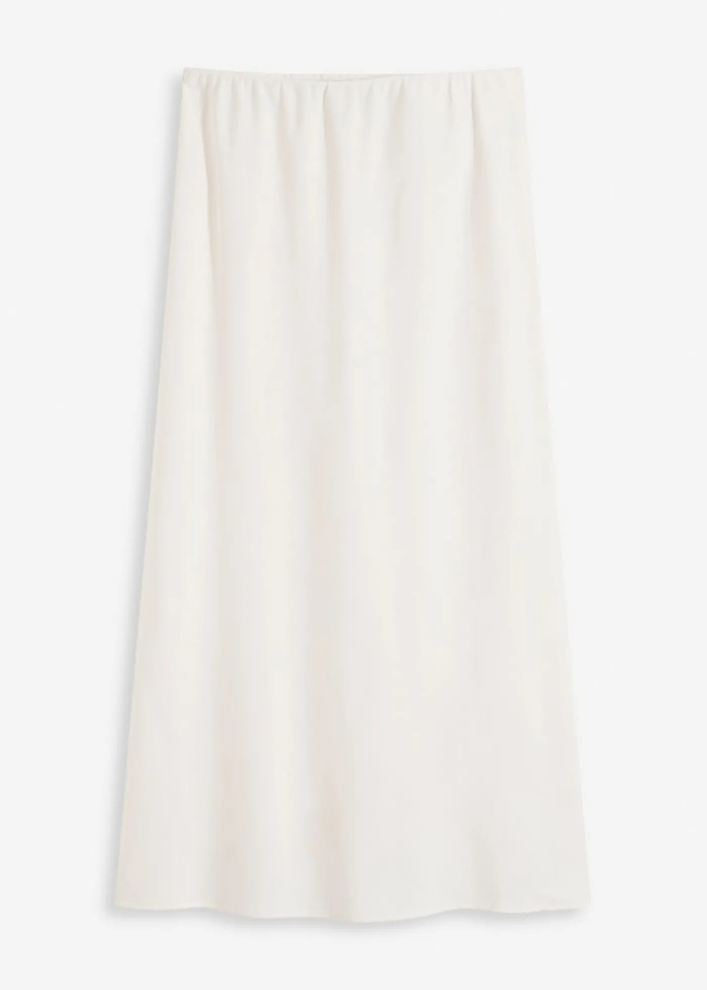 bonprix bonprix Falda midi de satén Blanco lana