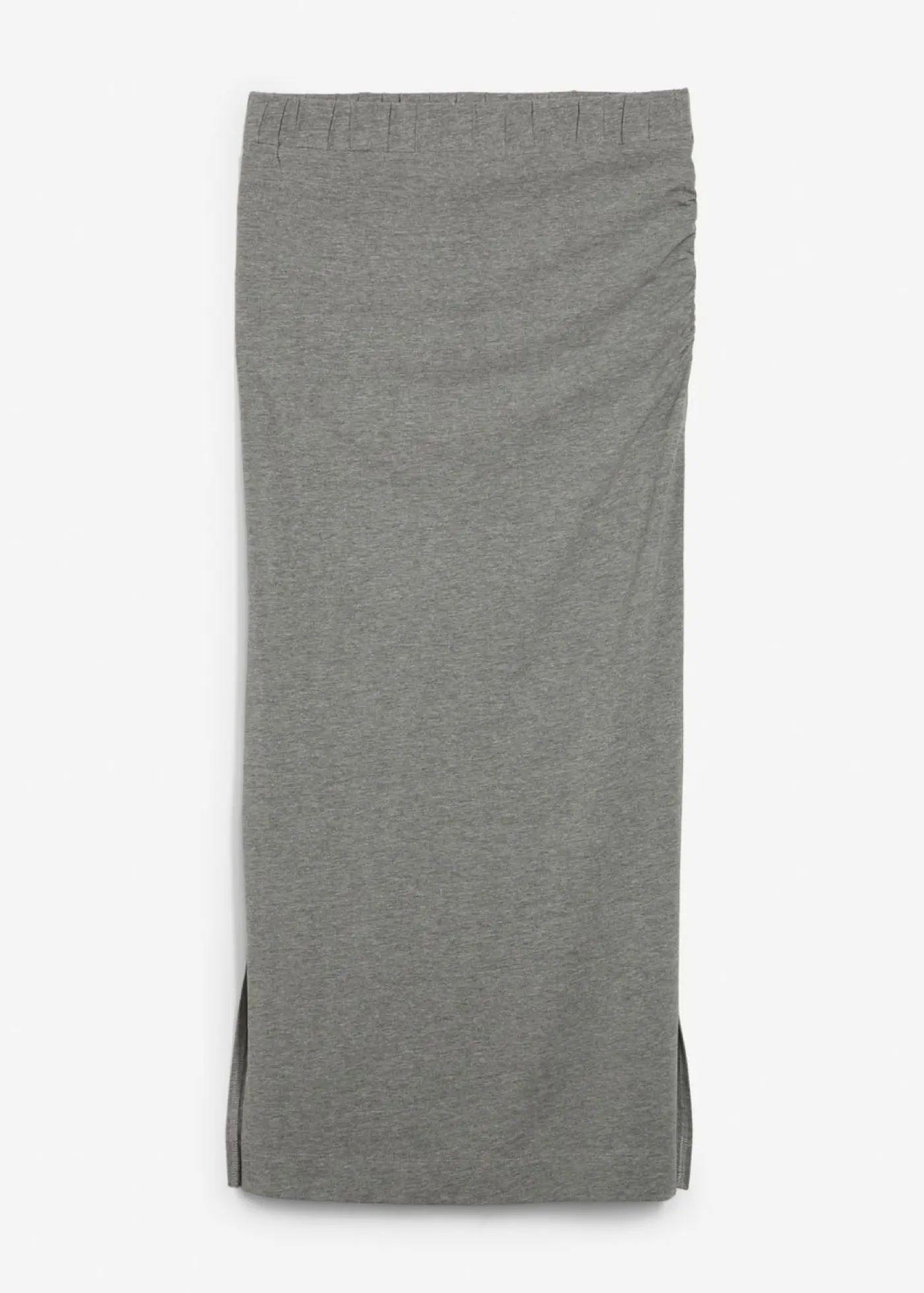 bonprix bonprix Falda midi de viscosa fluida Gris jaspeado Sale