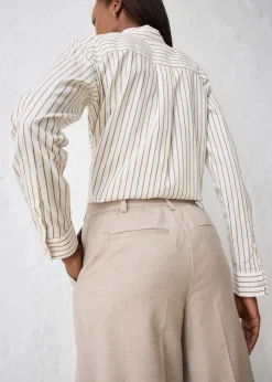bonprix bonprix Falda pantalón con contenido de lana arena claro moteado New