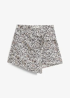 bonprix bonprix Falda pantalón de interlock resistente estampado leo blanco Online