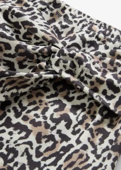 bonprix bonprix Falda pantalón de interlock resistente estampado leo blanco Online