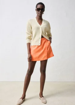 bonprix bonprix Falda pantalón de lino puro mango Online