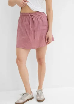 bonprix bonprix Falda pantalón de muselina Violeta mate New