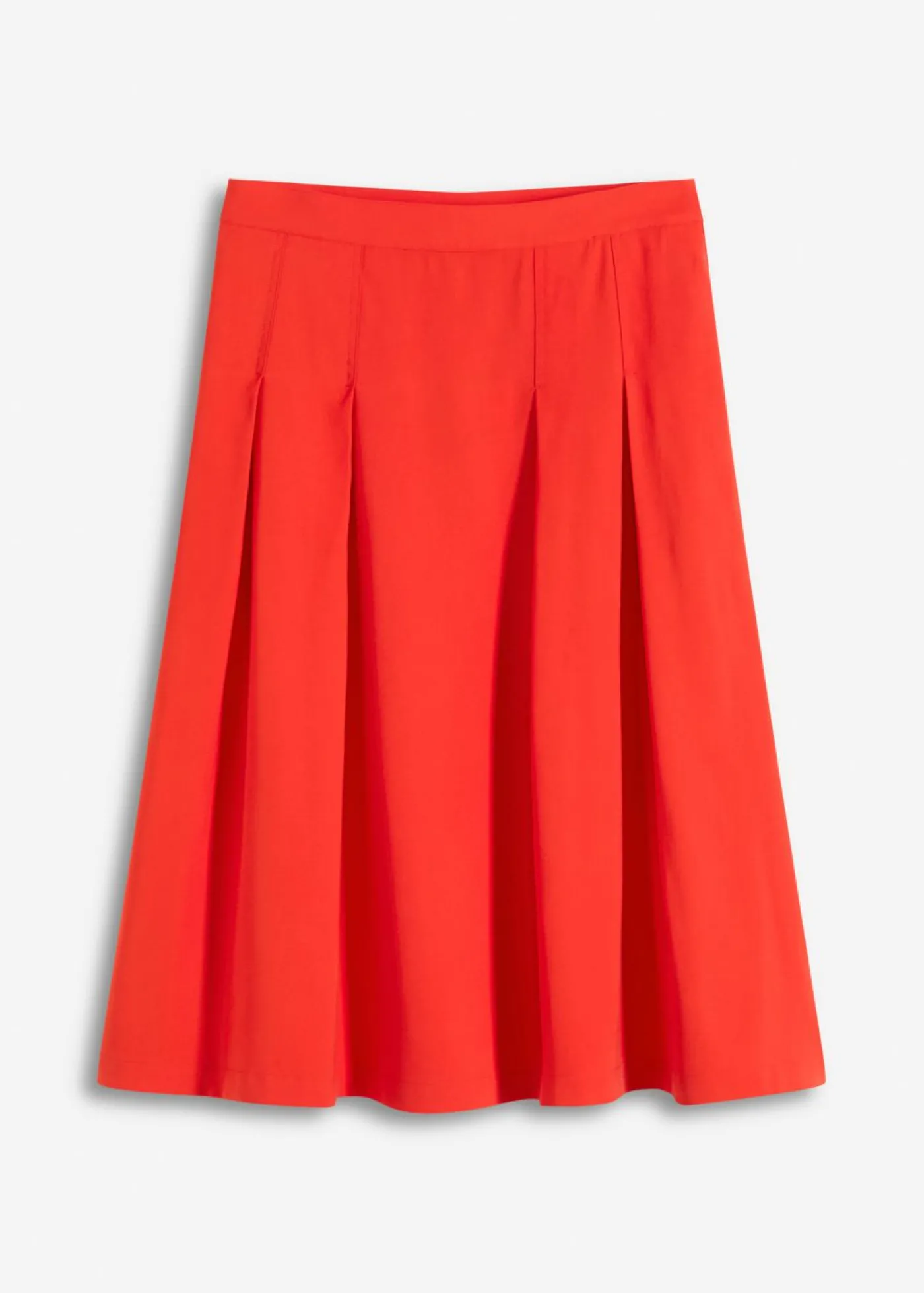 bonprix bonprix Falda plisada de mezcla de viscosa suave fresa Clearance