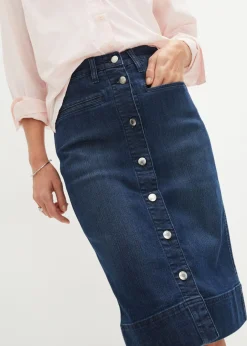 bonprix bonprix Falda vaquera Azul oscuro denim New