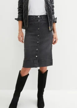 bonprix bonprix Falda vaquera Negro denim Outlet