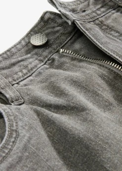 bonprix bonprix Falda vaquera con abertura denim gris claro Hot
