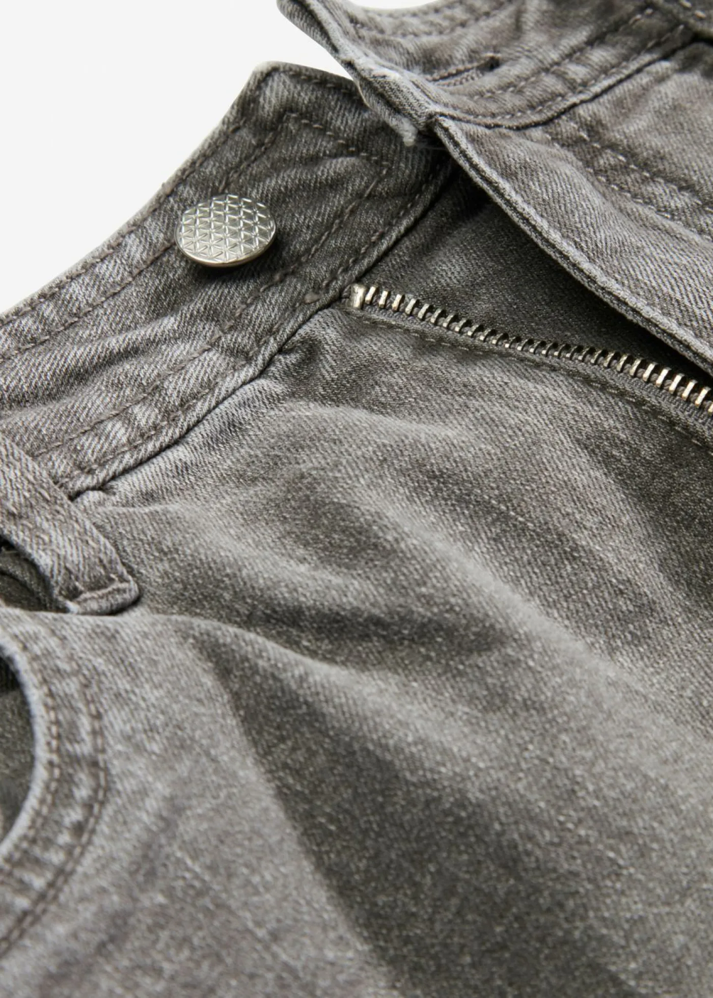 bonprix bonprix Falda vaquera con abertura denim gris claro Hot