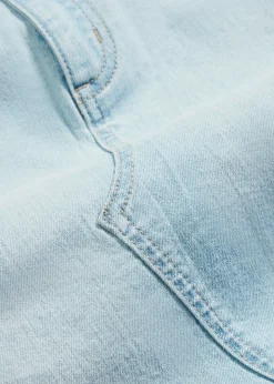 bonprix bonprix Falda vaquera con abertura Denim hielo Online