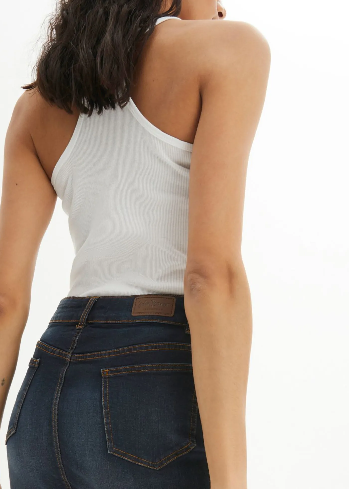 bonprix bonprix Falda vaquera elástica Azul marino usado Discount