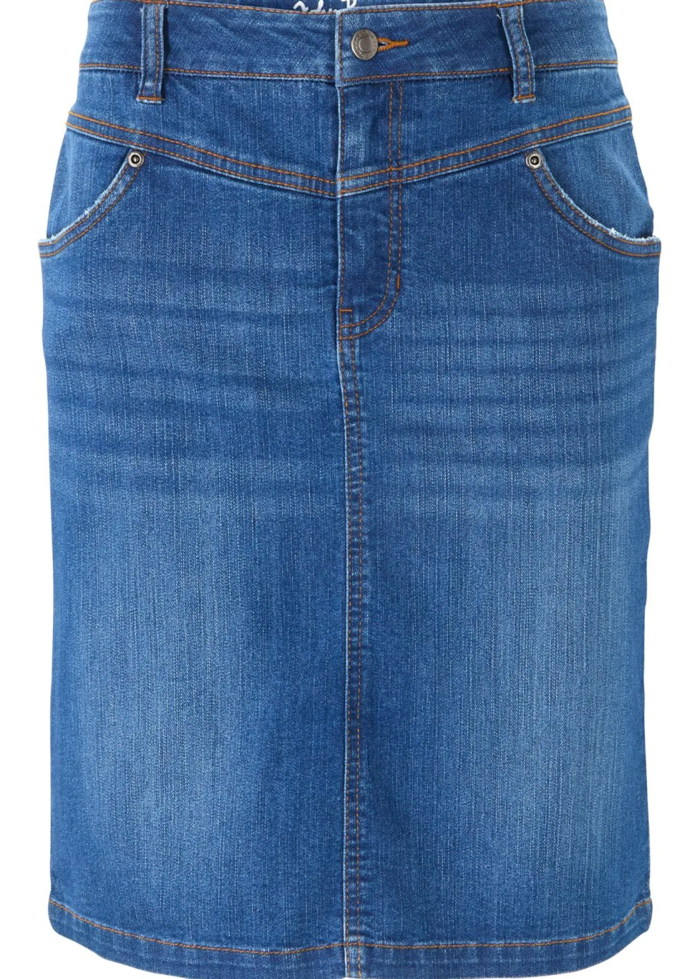 bonprix bonprix Falda vaquera elástica Azul piedra usado