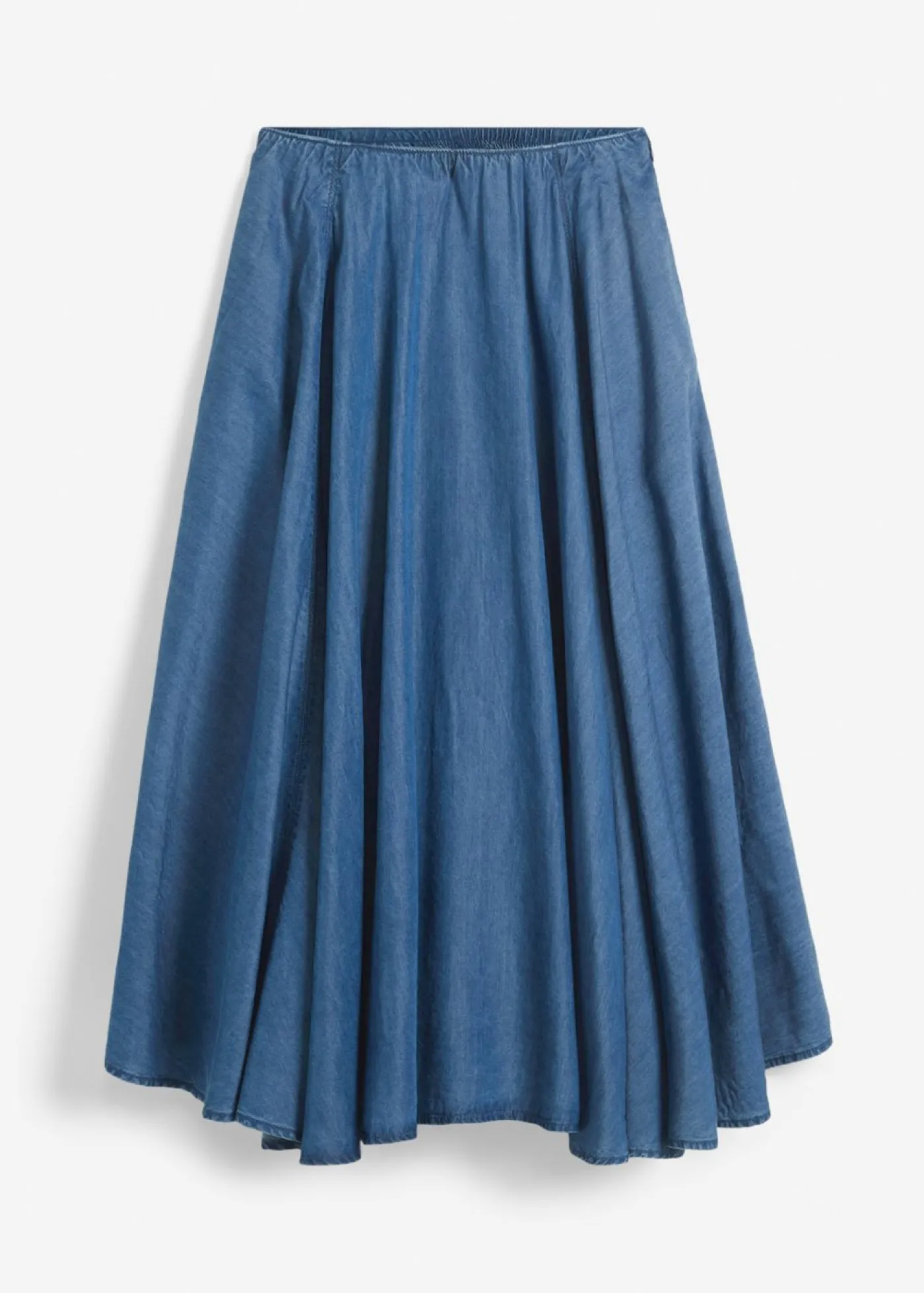 bonprix bonprix Falda vaquera, high waist, cintura cómoda, de algodón orgánico Azul piedra Hot