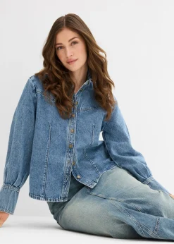 bonprix bonprix Falda vaquera larga de talle medio azul claro denim Best