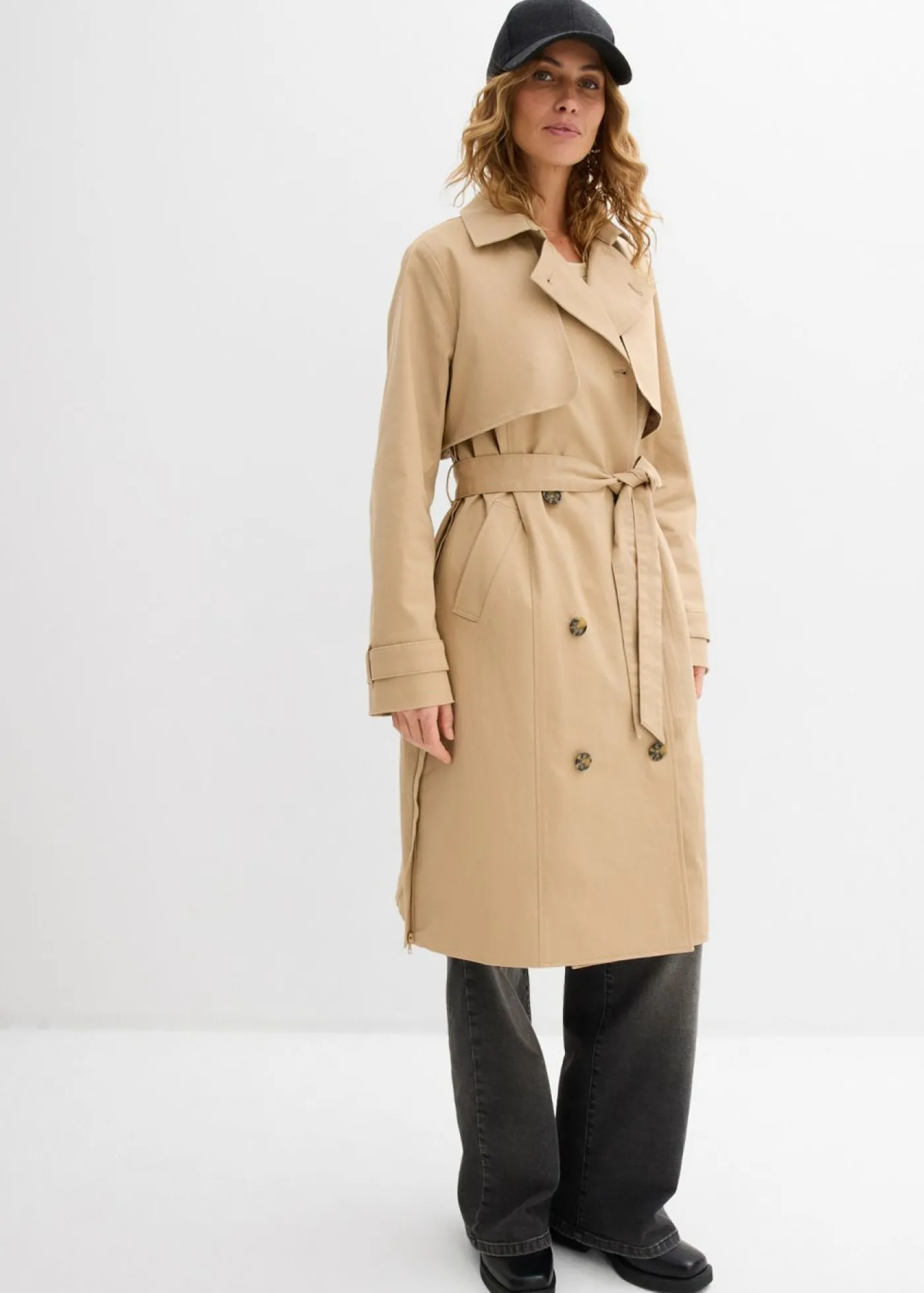bonprix bonprix Gabardina 3 en 1 con inserto de porteo para durante y después del embarazo Beige pardo New