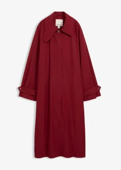 bonprix bonprix Gabardina con trabillas Rojo rubí Best