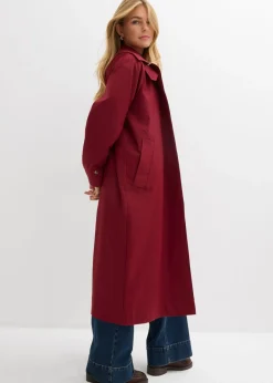 bonprix bonprix Gabardina con trabillas Rojo rubí Best