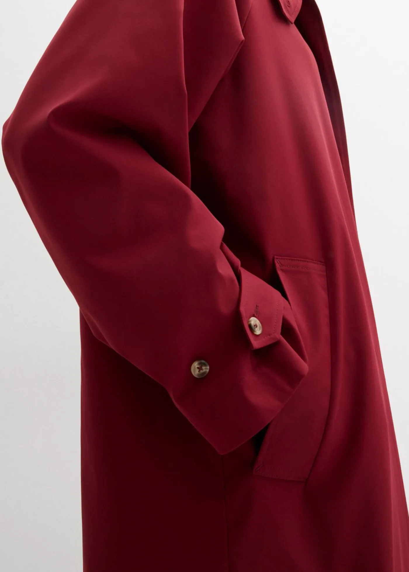 bonprix bonprix Gabardina con trabillas Rojo rubí Best