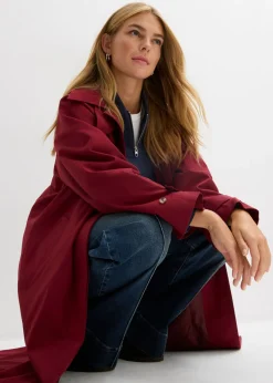 bonprix bonprix Gabardina con trabillas Rojo rubí Best