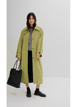 bonprix bonprix Gabardina con trabillas Verde caqui Sale