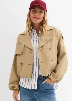 bonprix bonprix Gabardina corta oliva pálido Outlet
