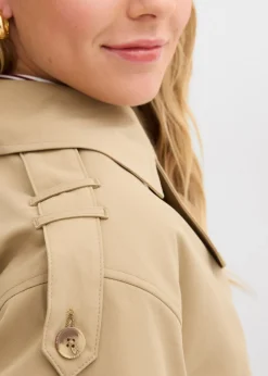 bonprix bonprix Gabardina corta oliva pálido Outlet
